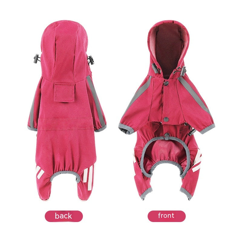 Waterproof & Reflective Hooded Dog Coat