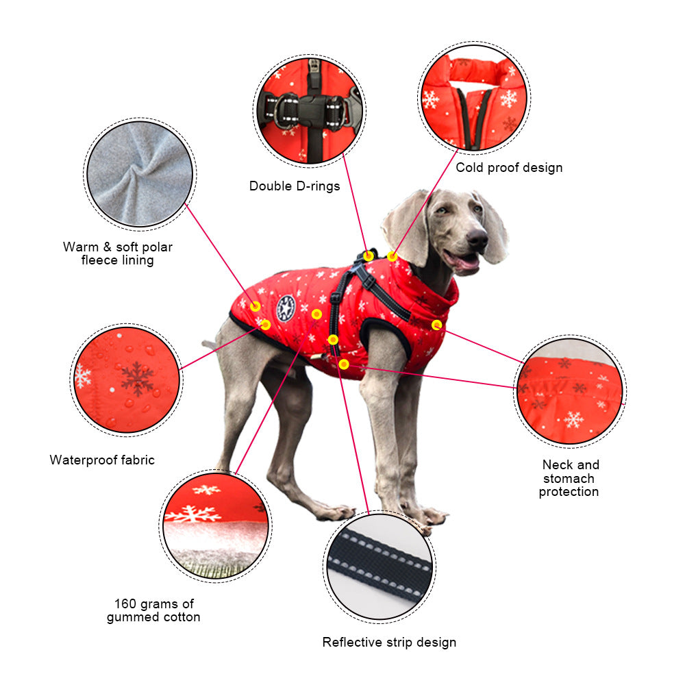 Waterproof & Reflective Padded Dog Coat