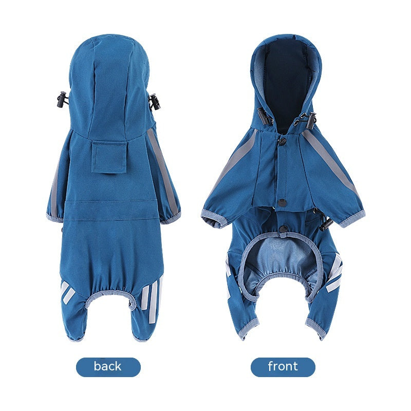 Waterproof & Reflective Hooded Dog Coat